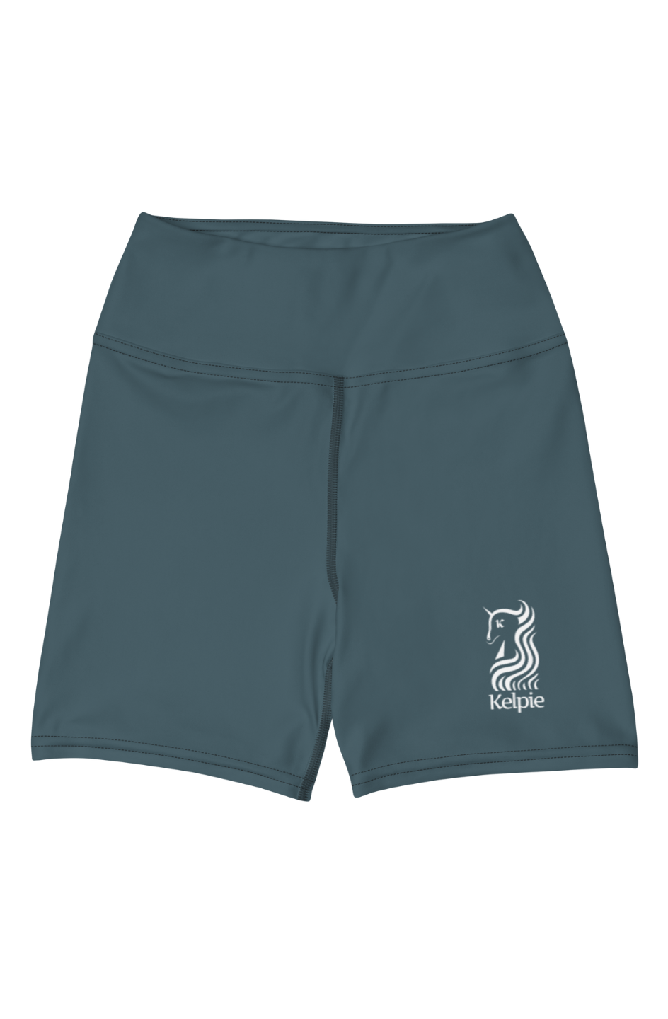 Kelpie blue women's yoga shorts.